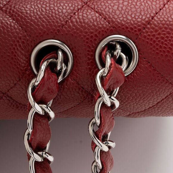 Chanel Caviar Leather Classic Jumbo Single Flap Bag - Picture 12 of 14